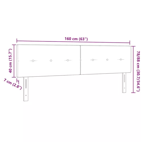  Fejtámla fejtámlával Kék 160 cm Műbőr