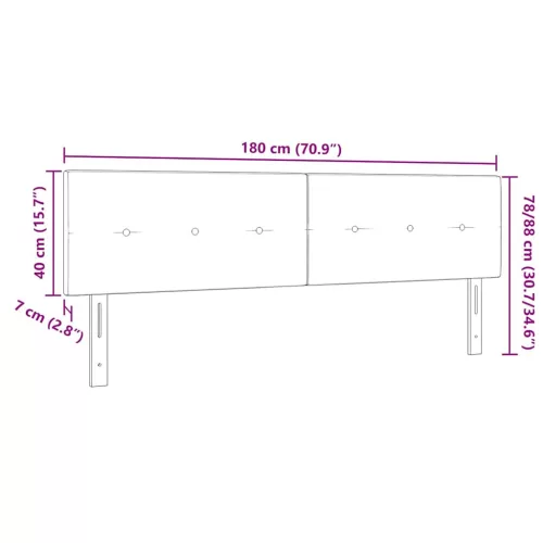  Fejtámla fejtámlával Krém 180 cm Műbőr