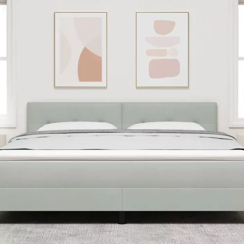  Fejtámla fejtámlával Világosszürke 180 cm Műbőr