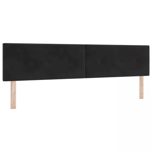  Fejtámla Fekete 200 cm Bársony