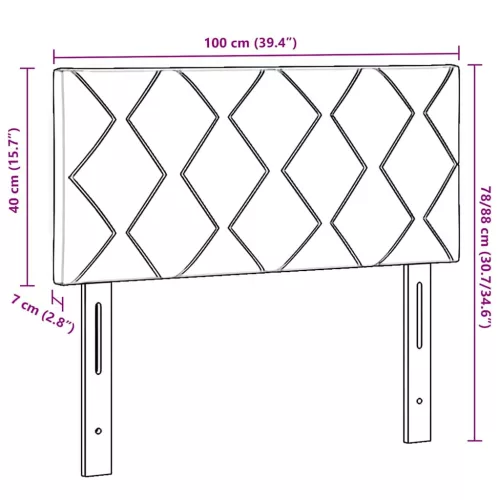  Fejtámla Sötét kék 100 cm Bársony