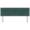  Fejtámla fejtámlával Sötétzöld 144 cm Bársony