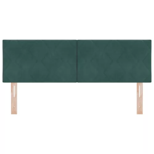  Fejtámla fejtámlával Sötétzöld 144 cm Bársony