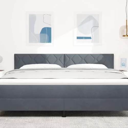  Fejtámla fejtámlával Sötétszürke 180 cm Bársony