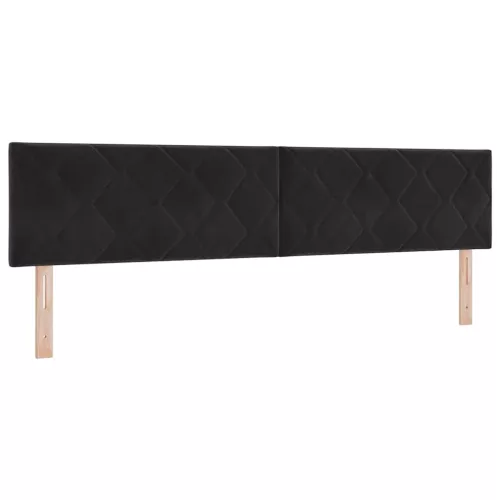  Fejtámla fejtámlával Fekete 200 cm Bársony