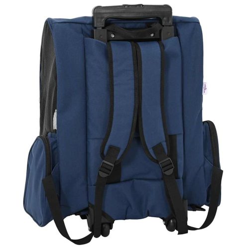  3 az 1-ben kék színű kisállatszállító kocsi 48 x 32 x 57 cm Oxford szövet