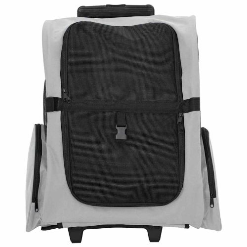  3 az 1-ben szürke oxford szövet kisállatszállító kocsi 48 x 32 x 57 cm