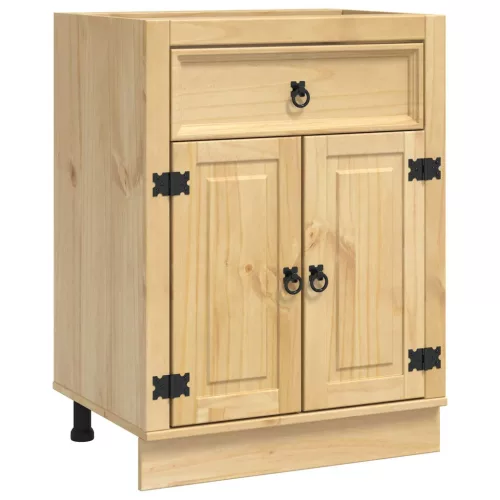  Cabinet fiókkal polcokkal Méz 60 x 46 x 81,5 cm Tömör fenyőfa