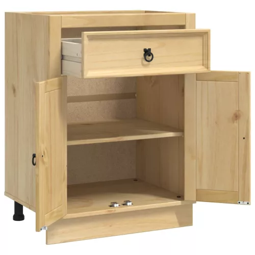  Cabinet fiókkal polcokkal Méz 60 x 46 x 81,5 cm Tömör fenyőfa