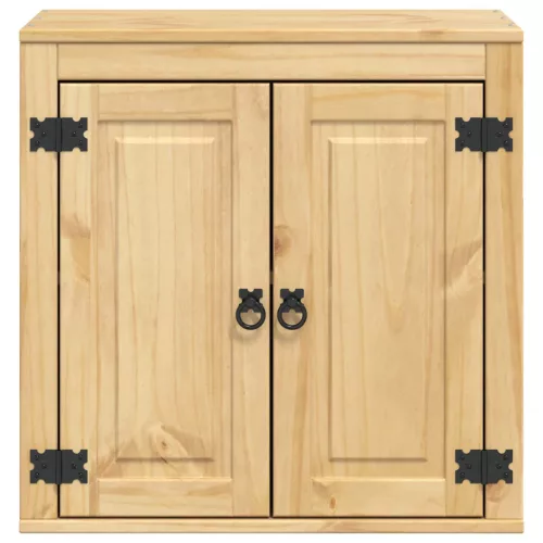  Cabinet polcokkal tárolóval Méz 60 x 32 x 40 cm Tömör fenyőfa