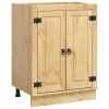  Cabinet polcokkal tárolóval Méz 60 x 46 x 81,5 cm Tömör fenyőfa