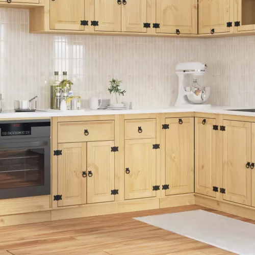  Cabinet fiókkal polcokkal Méz 40 x 46 x 81,5 cm Tömör fenyőfa