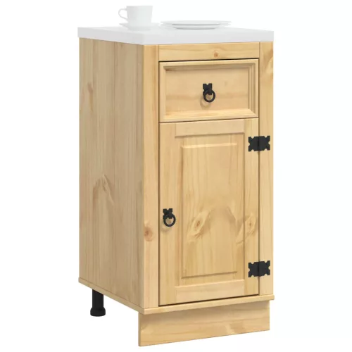  Cabinet fiókkal polcokkal Méz 40 x 46 x 81,5 cm Tömör fenyőfa