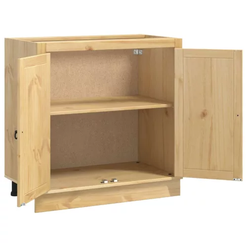  Cabinet polcokkal tárolóval Méz 80 x 46 x 81,5 cm Tömör fenyőfa