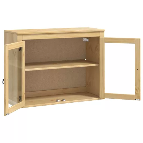  Cabinet polcokkal tárolóval Méz 60 x 32 x 40 cm Tömör fenyőfa