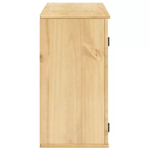  Cabinet polcokkal tárolóval Méz 60 x 32 x 40 cm Tömör fenyőfa