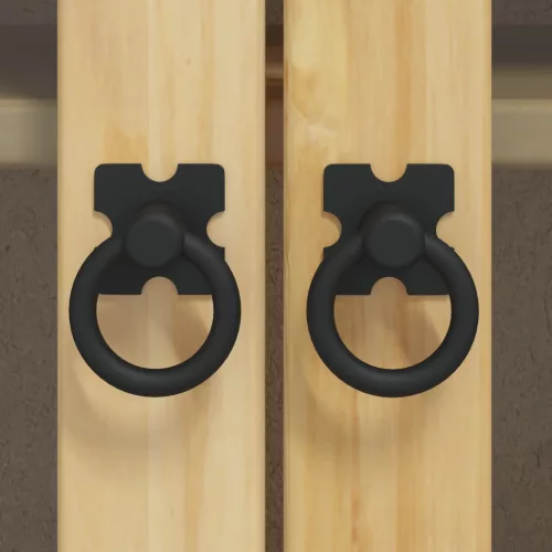  Cabinet polcokkal tárolóval Méz 60 x 32 x 40 cm Tömör fenyőfa