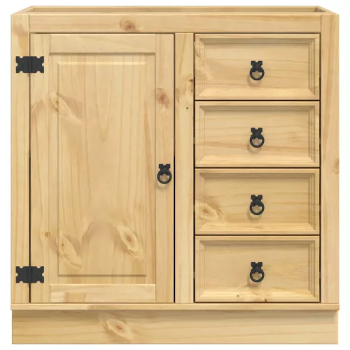  Cabinet fiókkal polcokkal Méz 80 x 46 x 81,5 cm Tömör fenyőfa