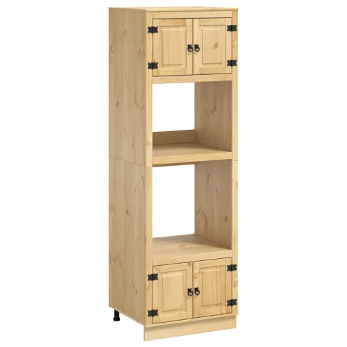  Cabinet polcokkal tárolóval Méz 60 x 32 x 40 cm Tömör fenyőfa