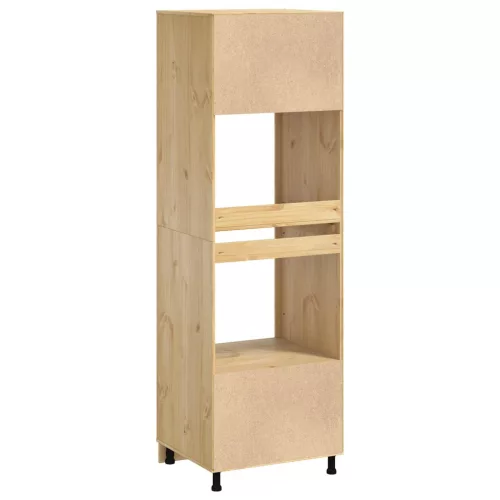  Cabinet polcokkal tárolóval Méz 60 x 32 x 40 cm Tömör fenyőfa