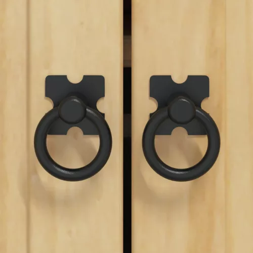  Cabinet polcokkal tárolóval Méz 60 x 32 x 40 cm Tömör fenyőfa