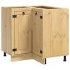  Cabinet polcokkal tárolóval Méz 60 x 32 x 40 cm Tömör fenyőfa