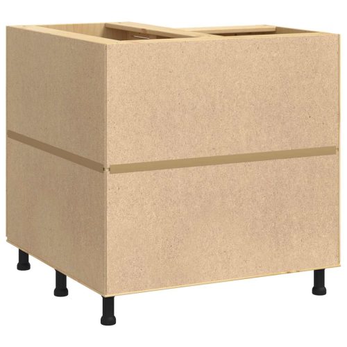  Cabinet polcokkal tárolóval Méz 60 x 32 x 40 cm Tömör fenyőfa