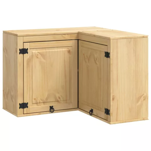  Cabinet polcokkal tárolóval Méz 80 x 80 x 60 cm Tömör fenyőfa