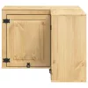  Cabinet polcokkal tárolóval Méz 80 x 80 x 60 cm Tömör fenyőfa