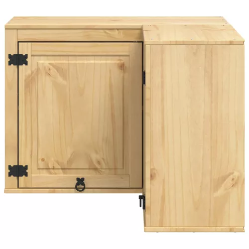  Cabinet polcokkal tárolóval Méz 80 x 80 x 60 cm Tömör fenyőfa