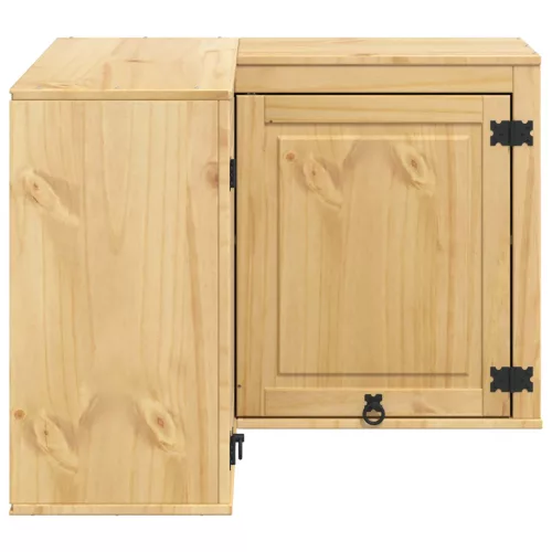  Cabinet polcokkal tárolóval Méz 80 x 80 x 60 cm Tömör fenyőfa