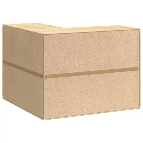  Cabinet polcokkal tárolóval Méz 80 x 80 x 60 cm Tömör fenyőfa