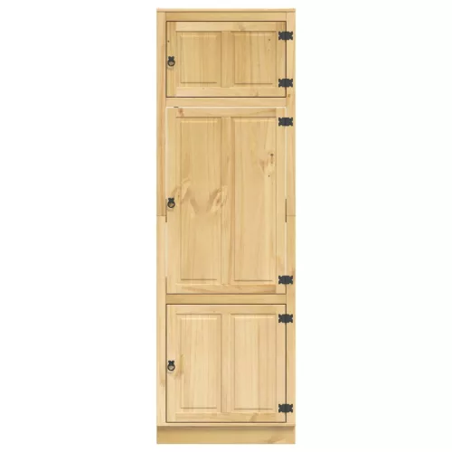  Cabinet polcokkal tárolóval Méz 60 x 32 x 40 cm Tömör fenyőfa