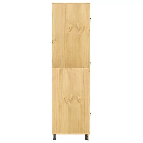  Cabinet polcokkal tárolóval Méz 60 x 32 x 40 cm Tömör fenyőfa