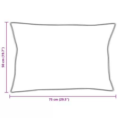  Párnák 2 pcs Fehér 50 x 75 cm 130gsm 100% pamut