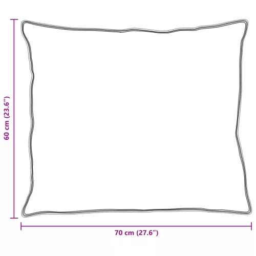 Párnák 2 pcs Fehér 60 x 70 cm 130gsm 100% pamut