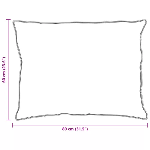  Párnák 2 pcs Fehér 60 x 80 cm 130gsm 100% pamut