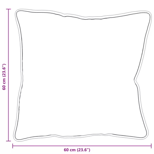  Párnák 2 pcs Fehér 60 x 60 cm