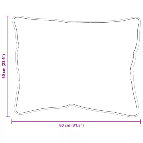  Párnák 2 pcs Fehér 60 x 80 cm 85gsm 100% poliészter