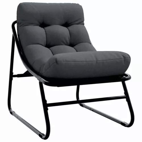  Kerti bútor 2 pcs Fekete 60,5 x 81 x 71 cm Porszórt acél