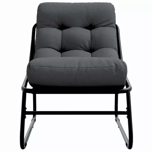  Kerti bútor 2 pcs Fekete 60,5 x 81 x 71 cm Porszórt acél