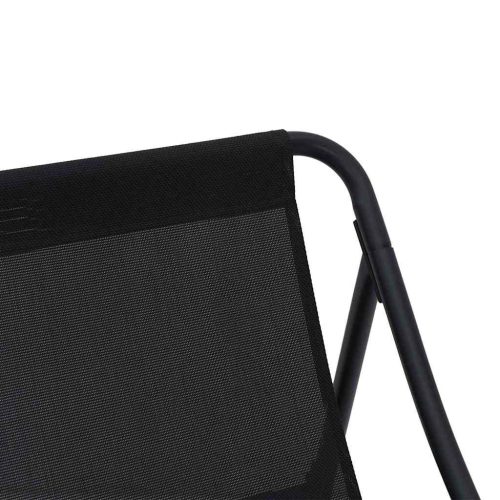  Kerti bútor párnával 3 pcs Fekete Porszórt acél