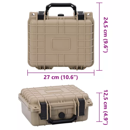  Védő Kemény Tok Homok 27x24,5x12,5 cm