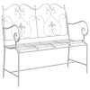  Pad Fehér Fém 104 x 54 x 93 cm Tartós Kültéri Pad