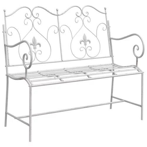  Pad Fehér Fém 104 x 54 x 93 cm Tartós Kültéri Pad
