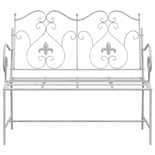  Pad Fehér Fém 104 x 54 x 93 cm Tartós Kültéri Pad