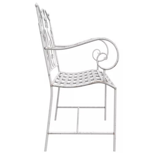  Pad Fehér Fém 104 x 54 x 93 cm Tartós Kültéri Pad
