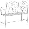  Pad Fehér Fém 104 x 54 x 93 cm Tartós Kültéri Pad