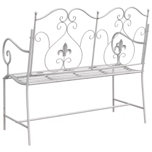  Pad Fehér Fém 104 x 54 x 93 cm Tartós Kültéri Pad