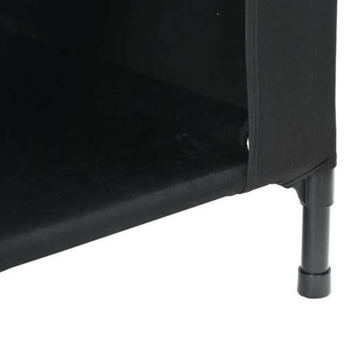  kutyaház fekete poliészter szövetből és acélból